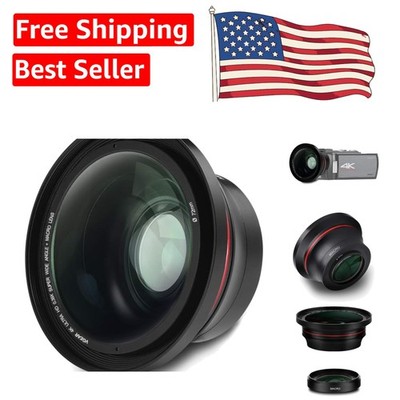 0.39X Super Wide-Angle & Macro Lens - Unleash Your 4K Camcorder s Potential