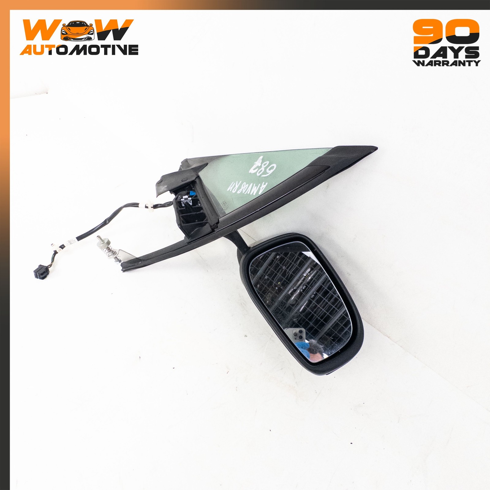 06-16 ASTON MARTIN V8 VANTAGE RIGHT EXTERIOR REAR VIEW MIRROR WINDOW CARBON OEM