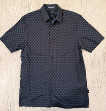 Ted Baker London Navy Button Down Short Sleeve Shirt Mens Size 3 Medium