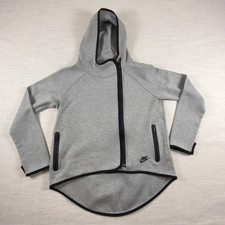 Nike Tech Fleece Cape Full Zip Hoodie Gray Heather Asymmetrical XS