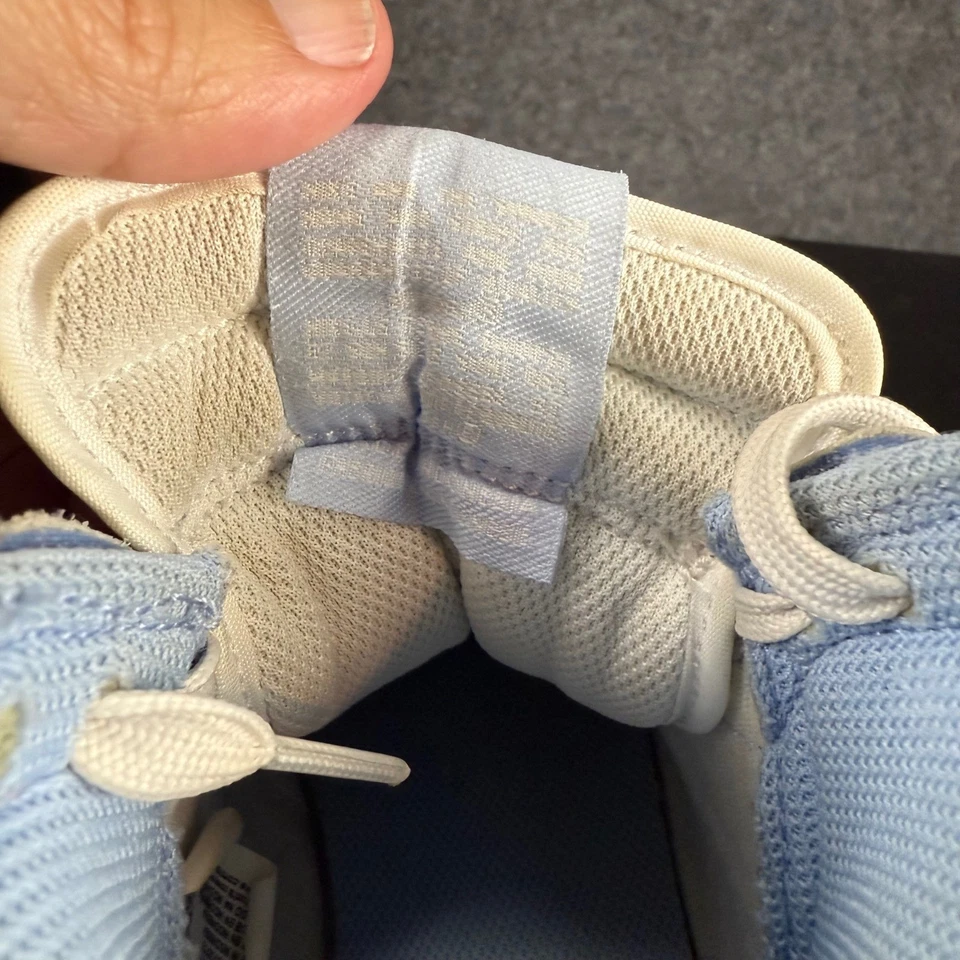 Nike Dunk Zapatillas Altas Blancas y Azules Zapatos de Cuero Atléticos para Mujer 6.5 Foto 2 de 4