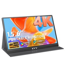 Kyy 4K Portable Monitor 15.6 Portable Monitor For Laptop Uhd Ips 3840X2160