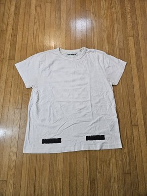 Off White Diagonal Paint Brush Short Sleeve T-Shirt White Men s Large Virgil