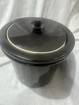 Tupperware Ice Bucket (Brown) 1683-2 Push Button Lid - VINTAGE