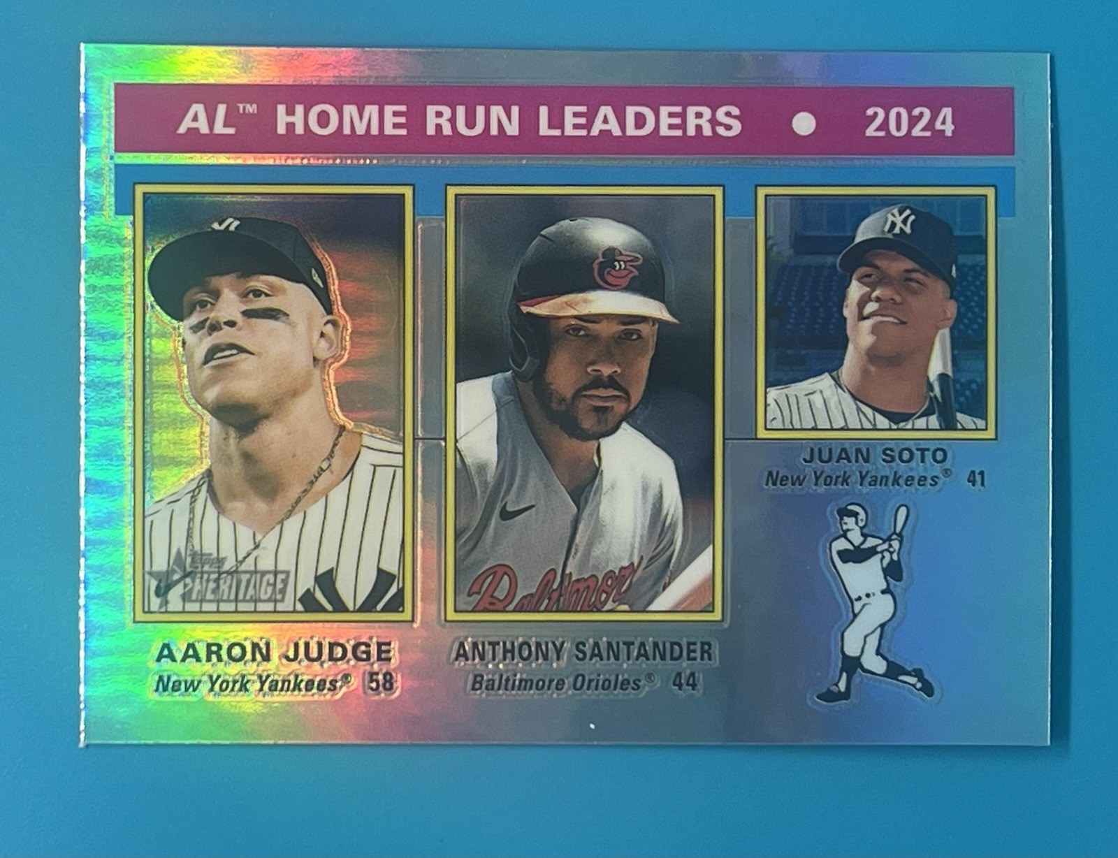 2025 Topps Heritage Silver #194 Juan Soto / Anthony Santander / Aaron Judge
