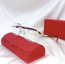 2026 Fashion Square Rimless Cut Lens Sunglasses Vintage Rhinestone Luxury Clear