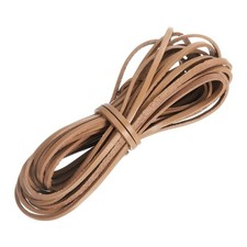Flat Leather Cord, 5.5 Yard 3mm Leather String Strips for DIY Crafts Brown
