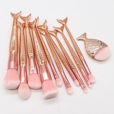 10 Mermaid Makeup Brushes Suit Beauty Tools H...