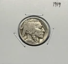 1919 Buffalo Nickel, Good Condition, Very Nice, Low Mintage!