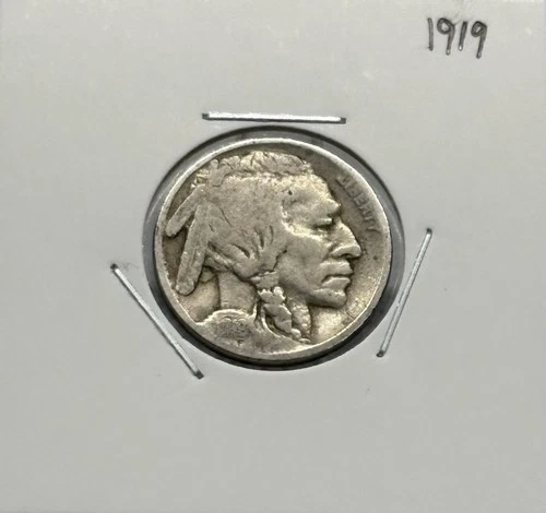 1919 Buffalo Nickel, Good Condition, Very Nice, Low Mintage!