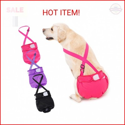 3 Pack Avont Washable Female Dog Diaper with Suspender, Reusable Girl Doggie Dia