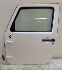 White Front Left Driver Door Assembly - Full Door Fits 2011-2018 Jeep Wrangler