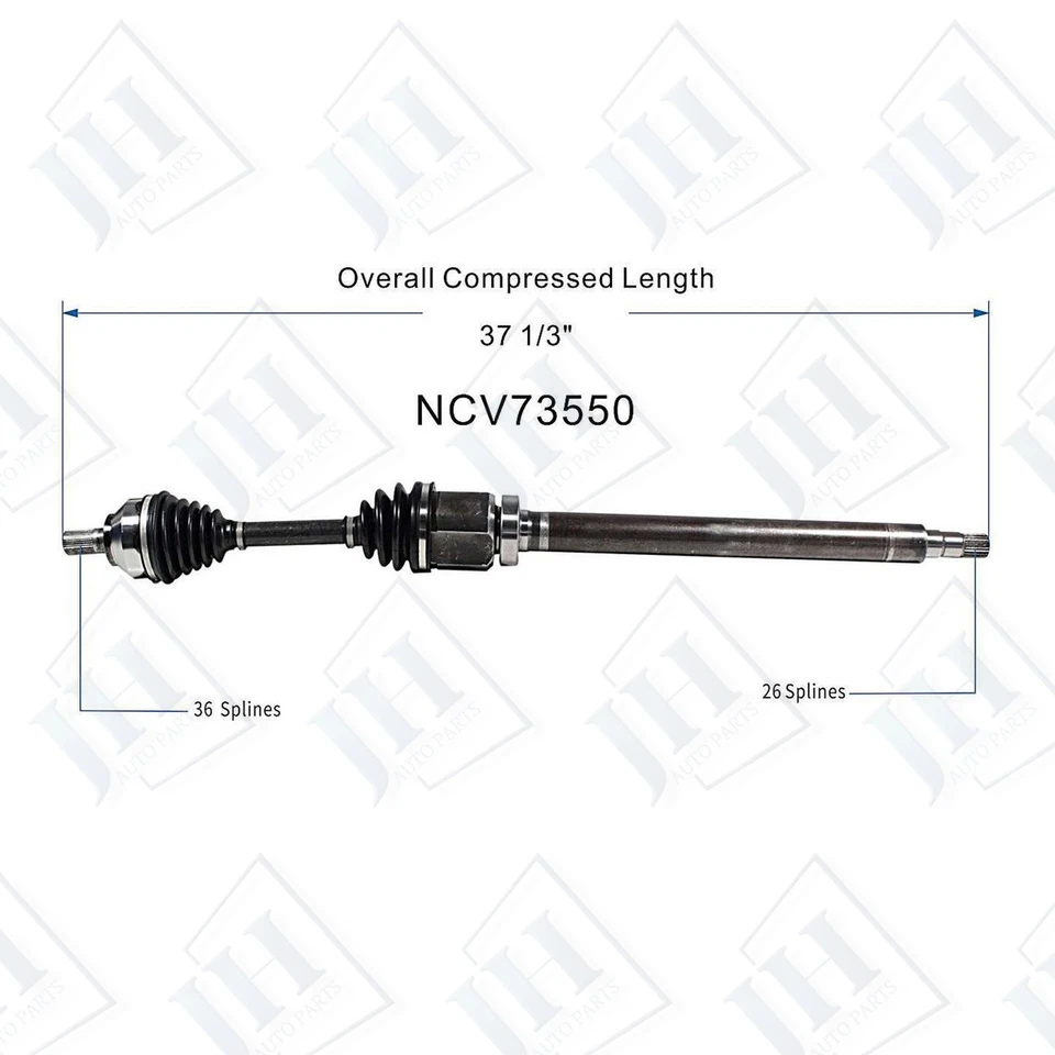 OE Front Pair Left Right CV Axle Shaft For 2004-11 Volvo S40 C30 V50 70 FWD Auto — 第 3/4 张图片