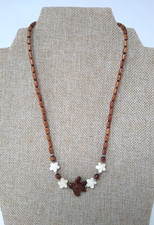 Hawaiian Plumeria  Koa Wood Sea Turtle Adjustable Length Necklace