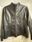 Kenneth Cole Black Faux-Vegan Leather Biker Jacket Size XXL