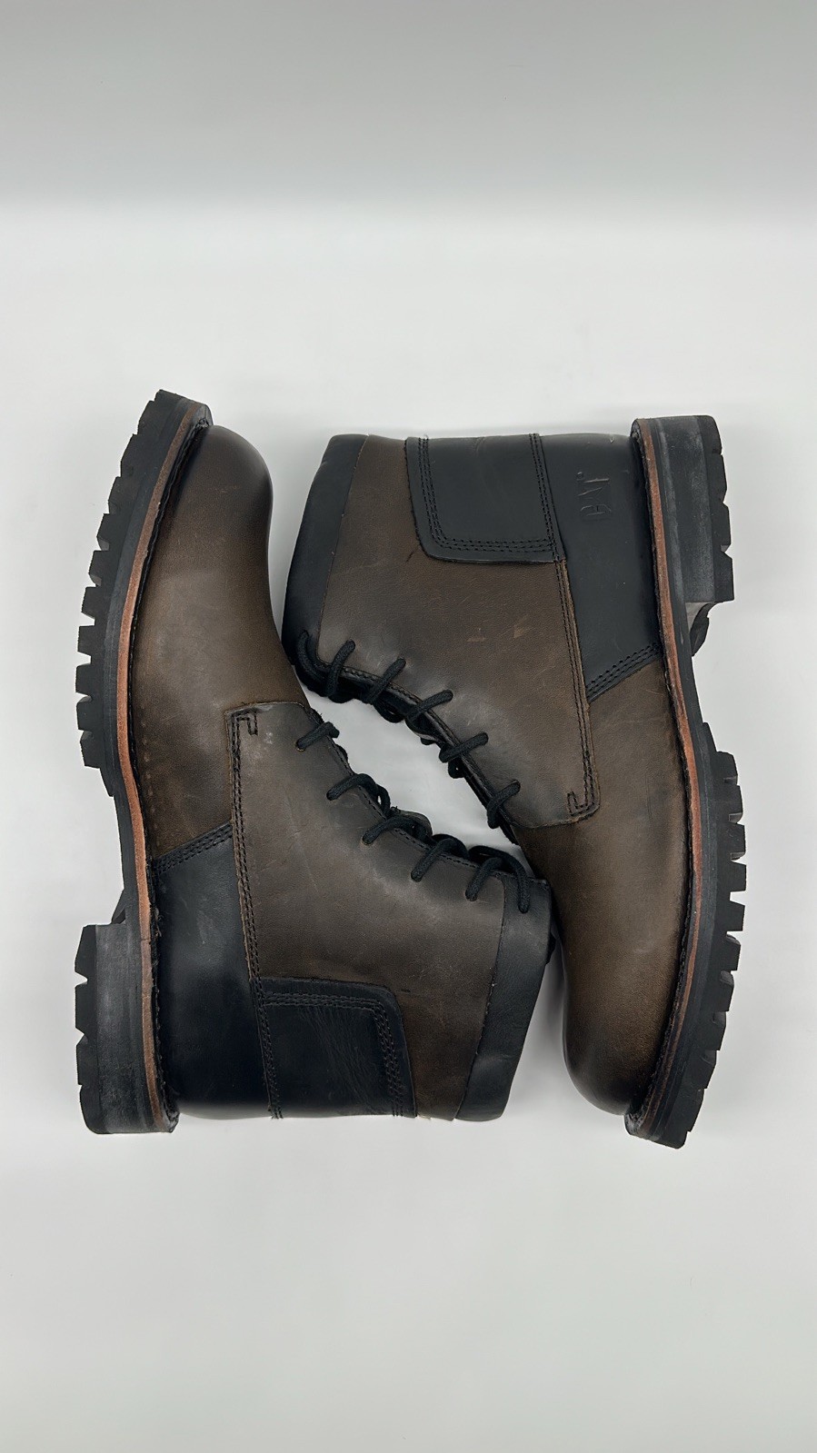 &rsquo;s Lenox P719079 Bitter Chocolate Leather Boots Size 9 M N