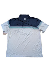 Callaway Opti Dry Men's XXL Short Sleeve Blue White Golf Polo Shirt