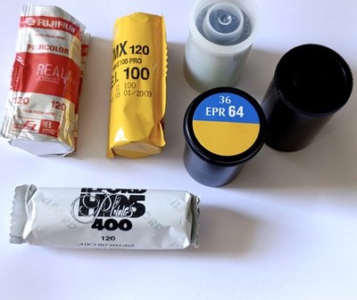 6 x Konvolut Analogfilme 120 & 135 -  Fuji Reala 100 - Kodak EPR 64 Abgelaufen 