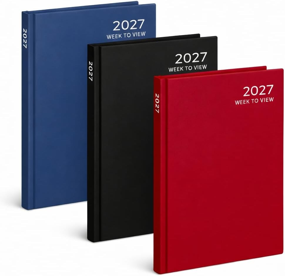Week to View A4 Diary 2027 Appointment Diaries Office Work Planner Desk Organis