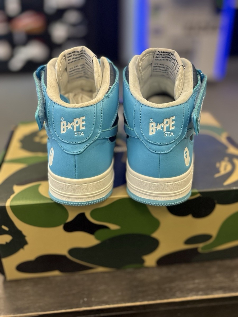 BAPESTA MID BLUE SAX SIZE 9 BRAND NEW ORIGINAL BOX | eBay