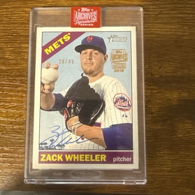 2015 Topps Archives Signature Series Zack Wheeler Auto SN /46 Mets #236