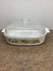 Vintage Wildflower Corning Ware A-10-B Casserole Dish w/Pyrex Lid - Beautiful