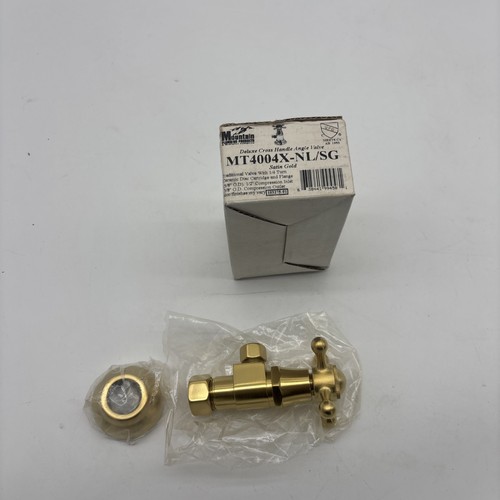 Mountain Plumbing MT4004X-NL/SG Cross Handle Angle Valve Satin Gold