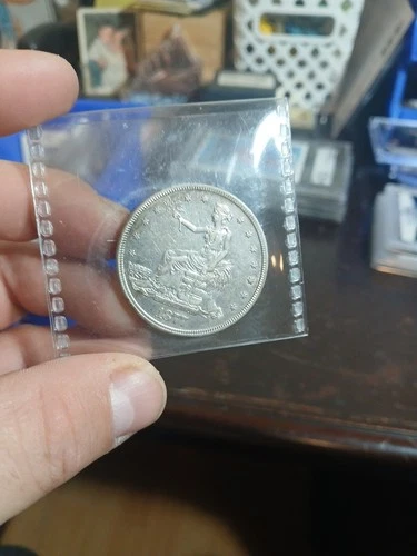 1877s Silver Trade Dollar Excellent Condition With No Chop X
