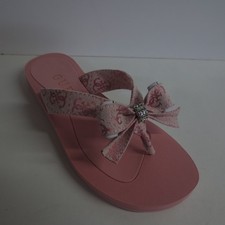 GUESS WOMEN'S TUTA 3 PINK FLIP FLOPS - US 6M