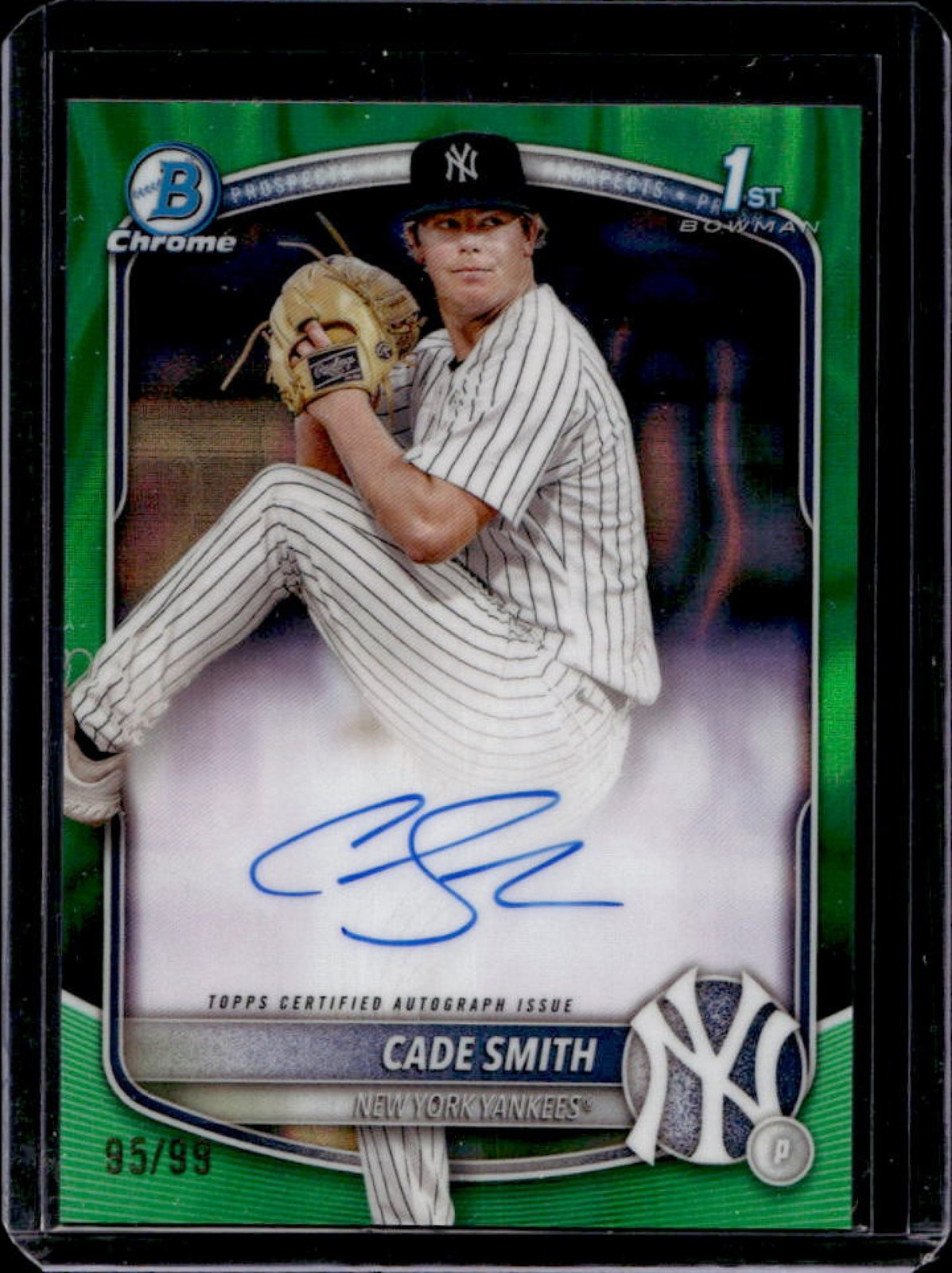 2025 Bowman Chrome Cade Smith Auto Green Lava Refractor 1st #95/99