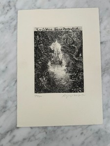 EBISU Syuji -- EX LIBRIS -- "Sailing Ship"