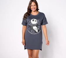 Disney Nightmare Before Christmas Sleep Shirt Dark Gray Large