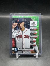 Braden Montgomery BDN-7 2024 Bowman Draft Night Green Refractor /99 Red Sox