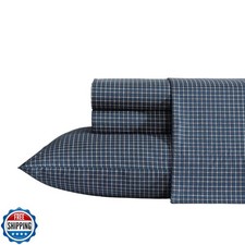 Nautica - Full Sheets, Premium Cotton Percale Bedding Set, Plaid