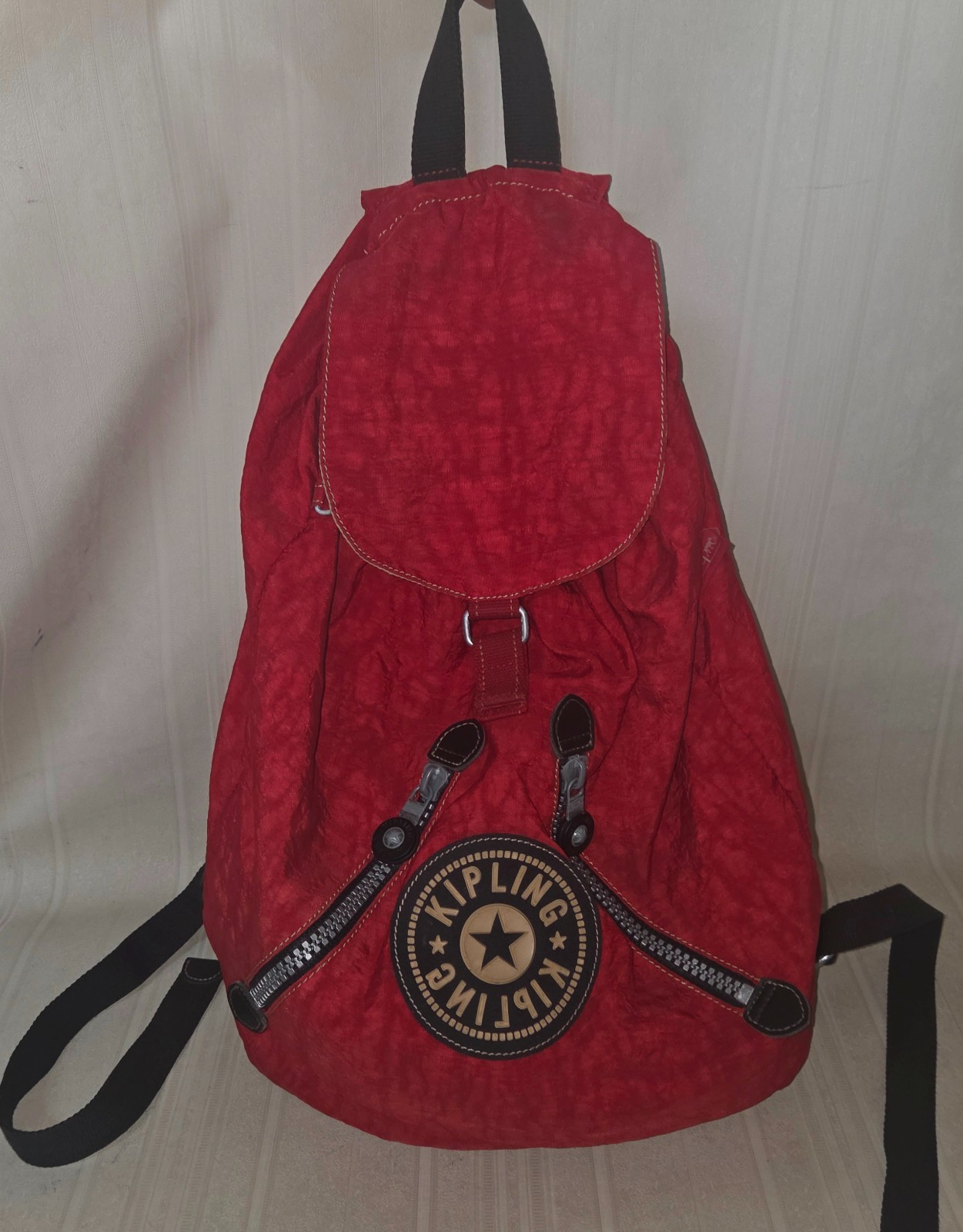 KIPLING Red Backpack with Drawstring NO MONKEY - image 1