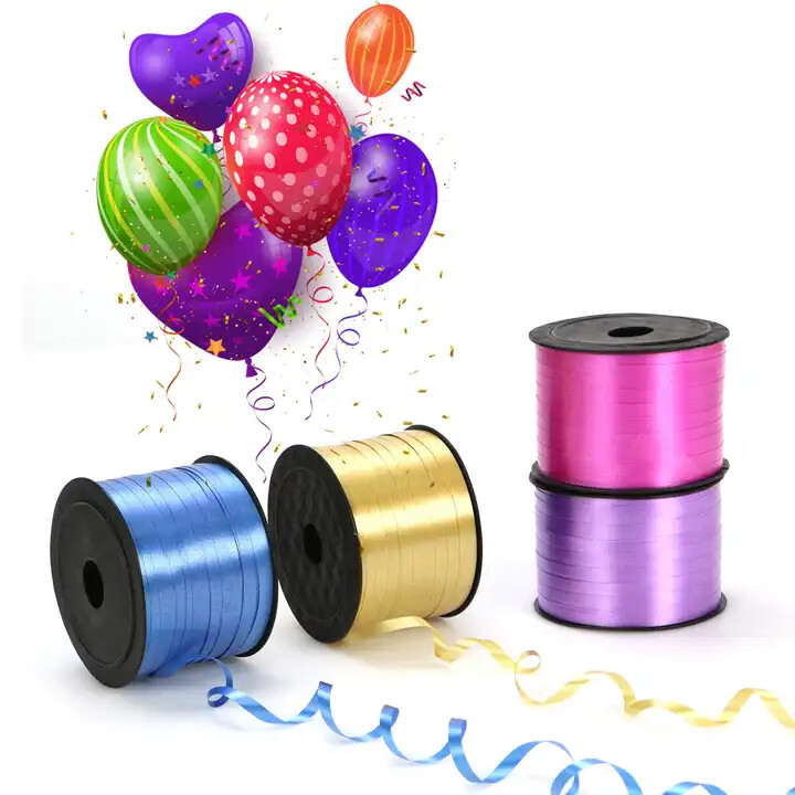 Curling Ribbon For Balloons - Helium Strip Ribbons & Balloon Weight Kit For Birthday Party Decor 2 thumbnail image