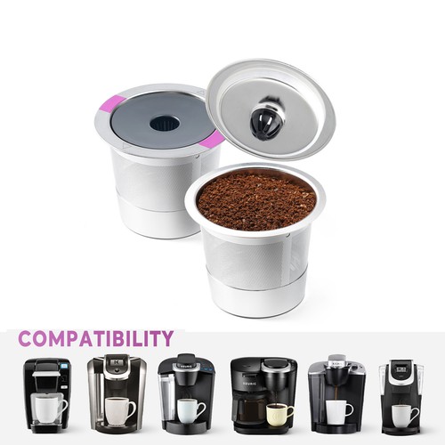 2 Reusable k Cup Coffee Filters Stainless Steel For Keurig K