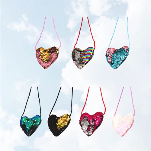 7 Pcs Sequin Change Wallet Child Little Girls Crossbody Bag Messenger - Picture 10 of 12