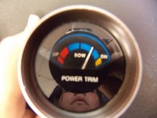 POWER TRIM GAUGE BLACK BEZEL BLACK FACE MARINE BOAT