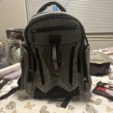 Eddie Bauer Baby Diaper Bag First Adventure Backpack Gray Black Nylon Pockets