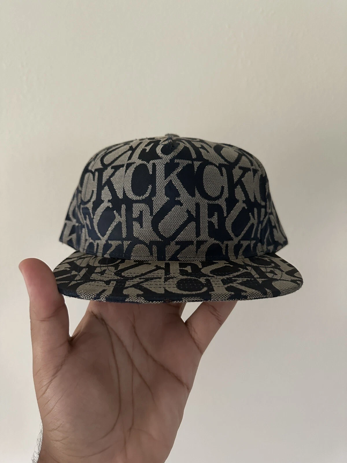 F/W 17 SUPREME F**K JACQUARD 5 PANNEAUX SNAPBACK VINTAGE RARE SKATEBOARD NYC Y2K