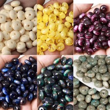 10pcs Rondelle Flat Round 10x6mm Resin Plastic Loose Beads For Jewelry Making