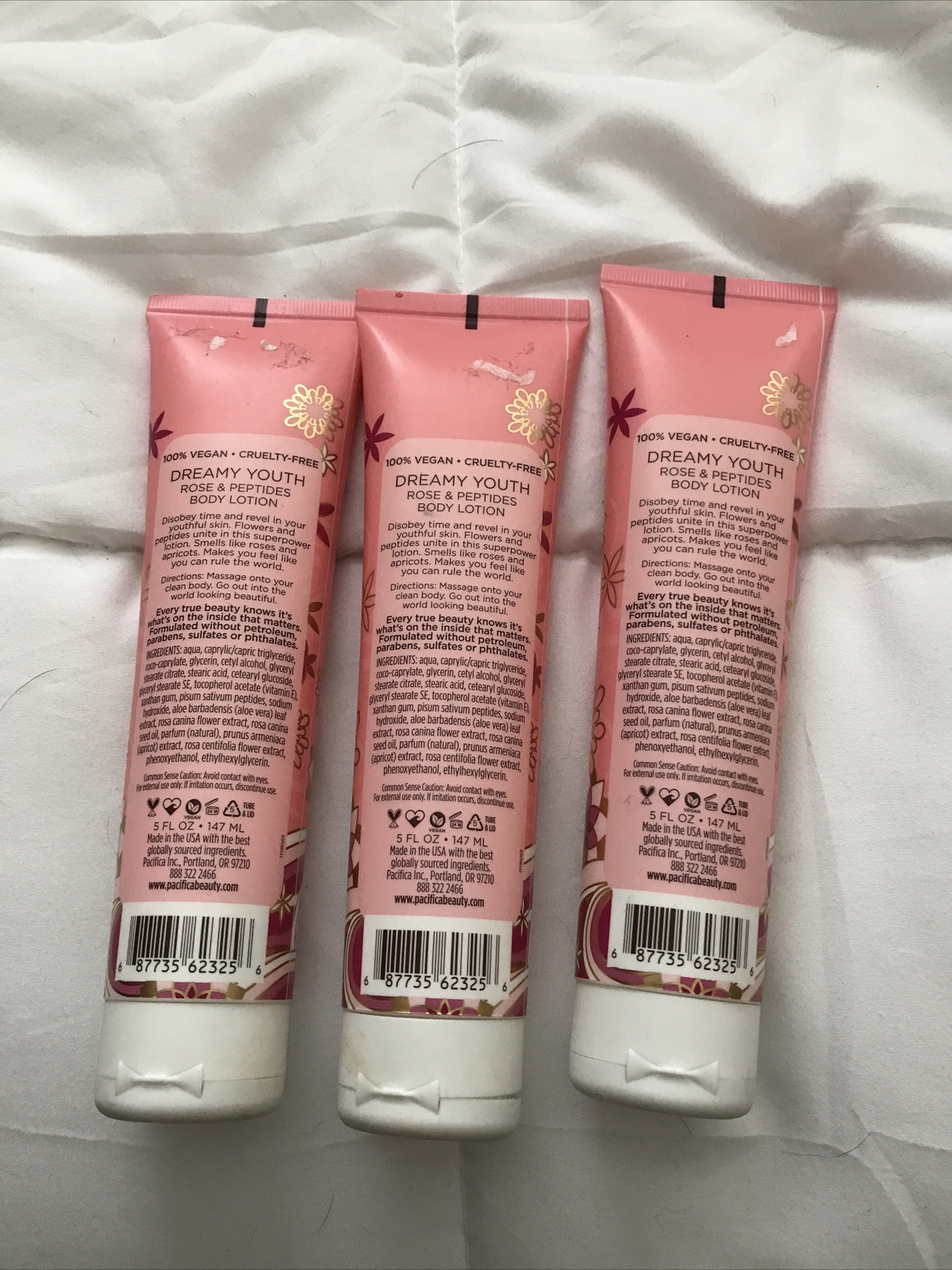 3 Pacifica Dreamy Youth Rose And Peptides Body Lotion 5 fl oz