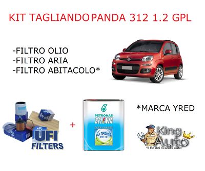 KIT TAGLIANDO 3 FILTRI UFI FIAT PANDA 1.2 BENZINA 3 LT - Foto 5