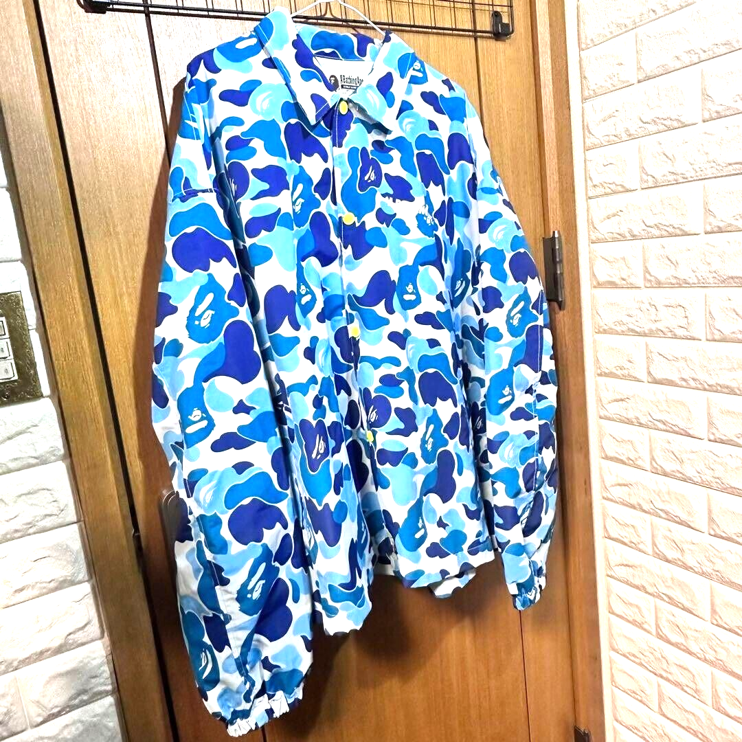 Excellent Used BAPE Jacket XL Authentic Rare Bape Blue Camo Excellent Used BAPE Jacket XL Authentic Rare Bape Blue Camo