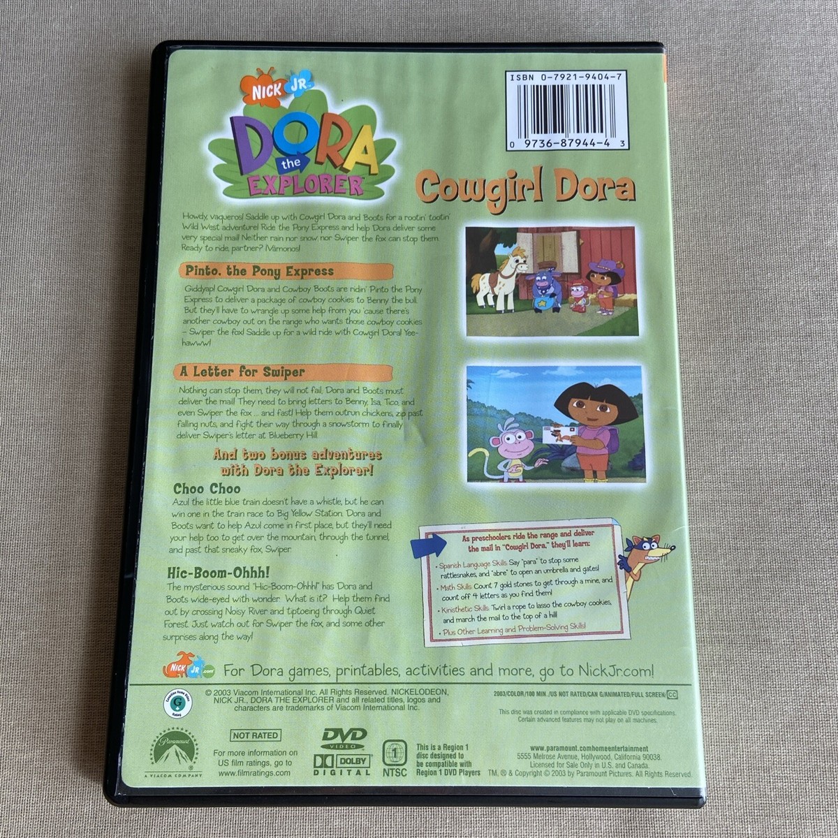 Dora the Explorer: Cowgirl Dora (DVD 2003 4 Eps.) Nick Jr
