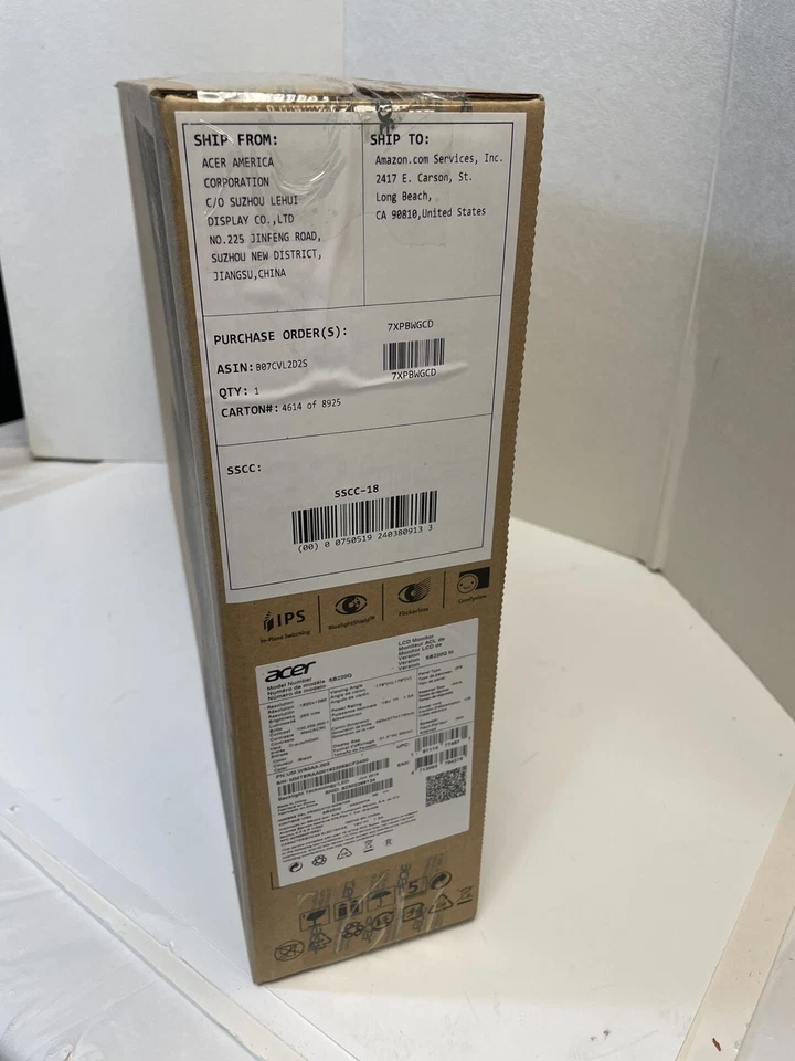 Acer SB220Q 21.5 in FHD Ultra Slim Frameless IPS Led Monitor Black ND - Image 2 of 4