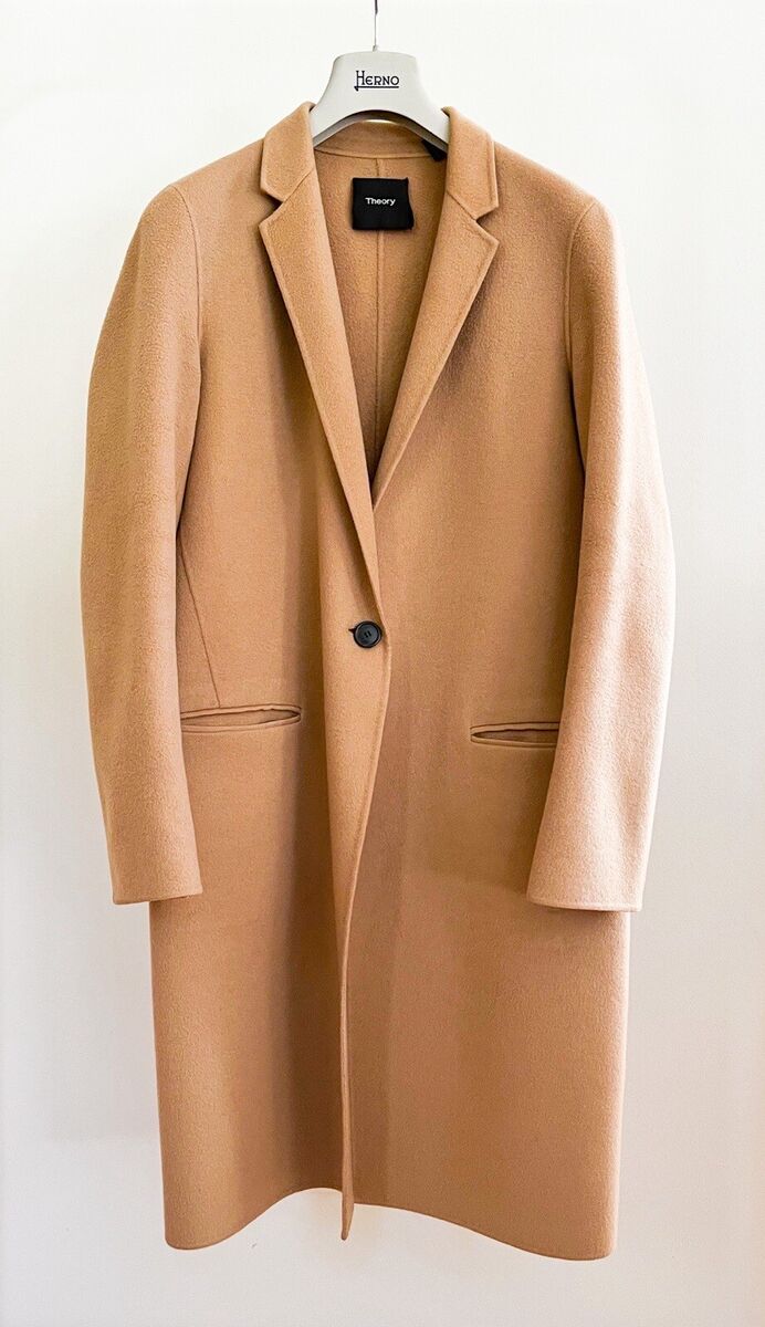 $795 THEORY ESSENTIAL DOUBLE-FACE NEW DIVIDE CAMEL WOOL $795 THEORY ESSENTIAL DOUBLE-FACE NEW DIVIDE CAMEL WOOL