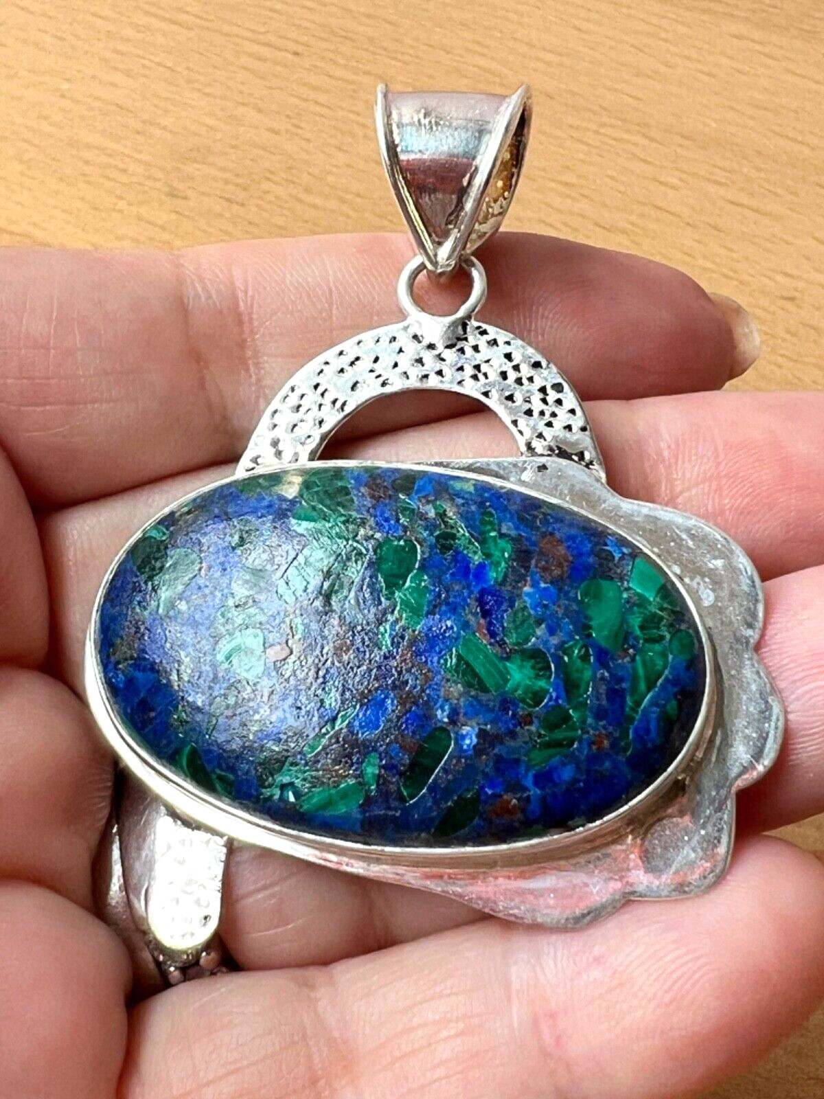 OVERSIZED STATEMENT LAPIS MALACHITE CHRYSOCOLLA P… - image 6