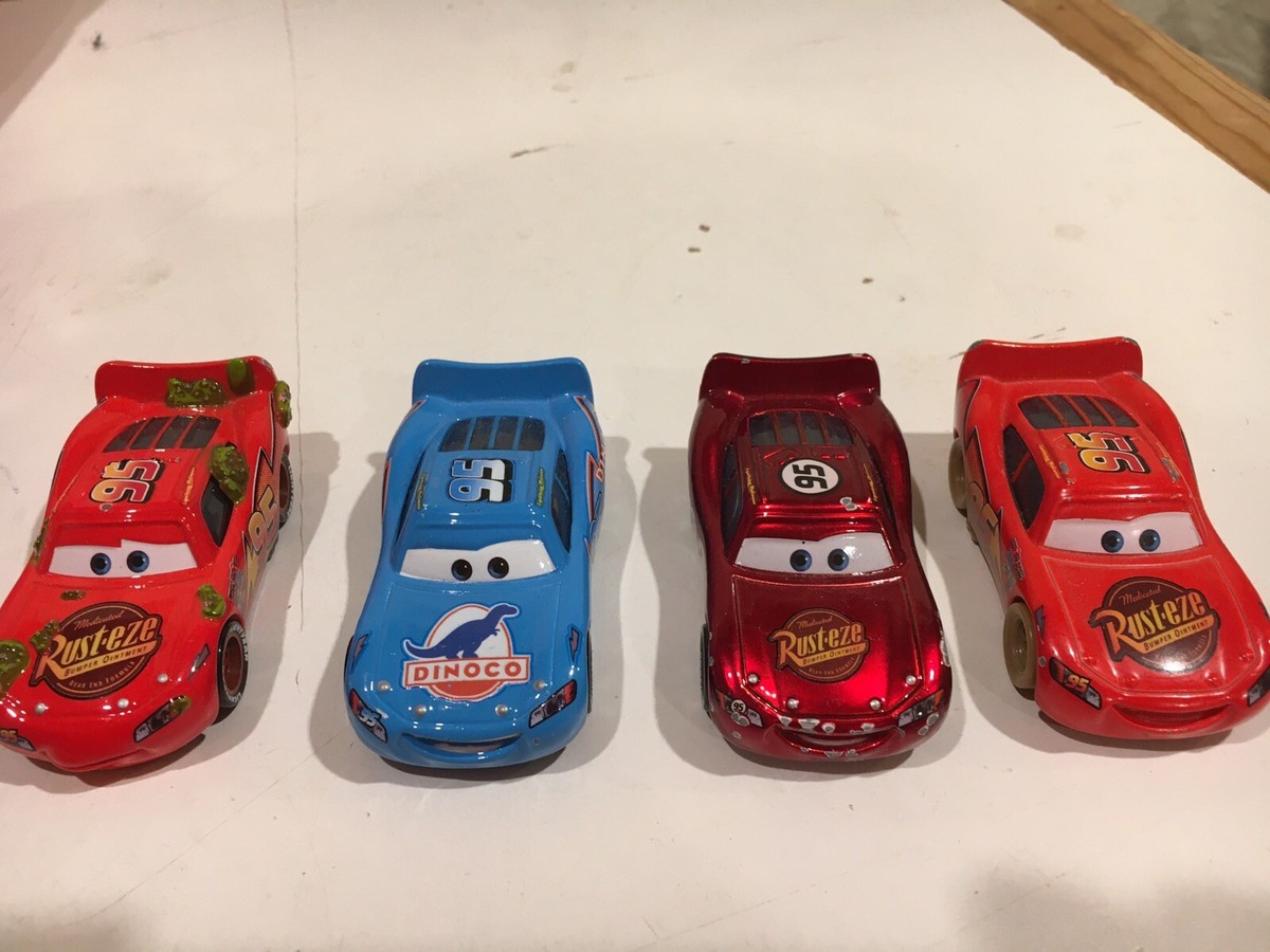 Disney Pixar Cars 1:55 Scale - 4 Lightning McQueen Different